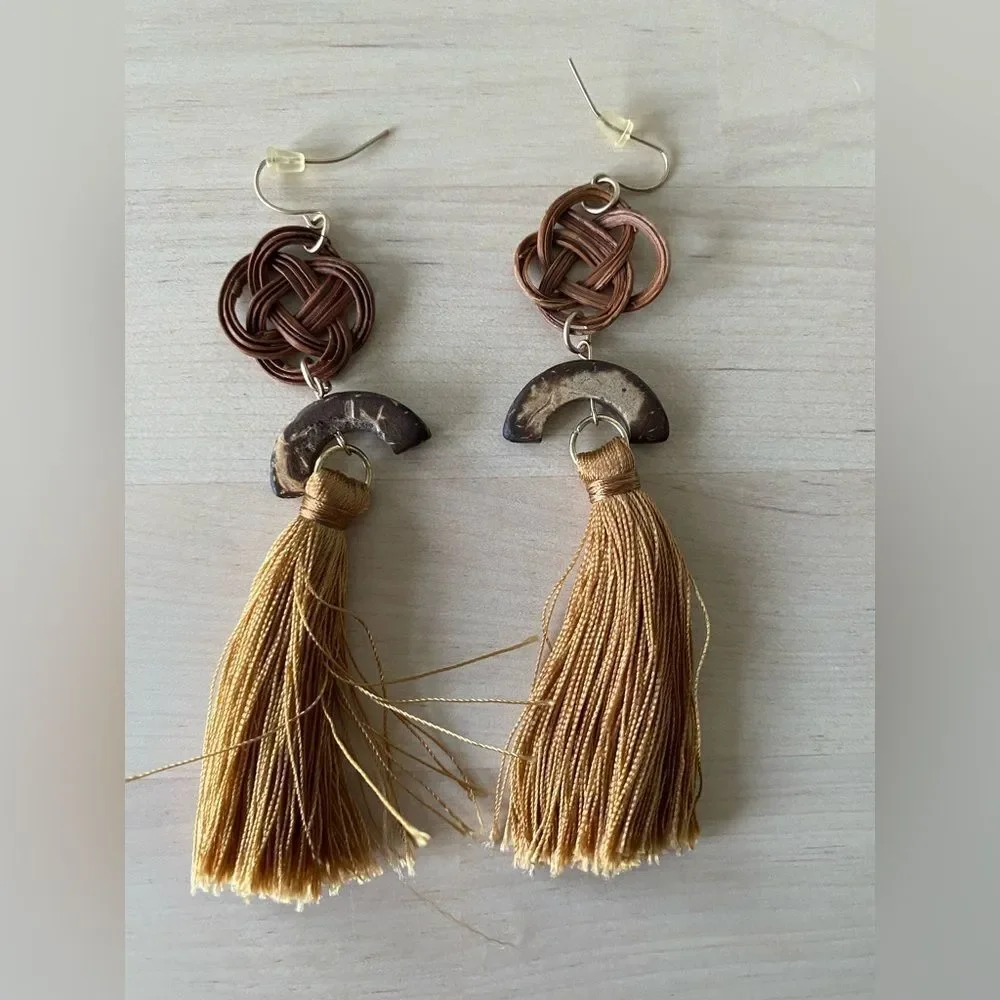 Earthy Weaved Style Earrings